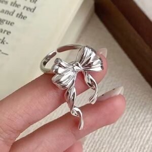 Silver Bow Statement Ring